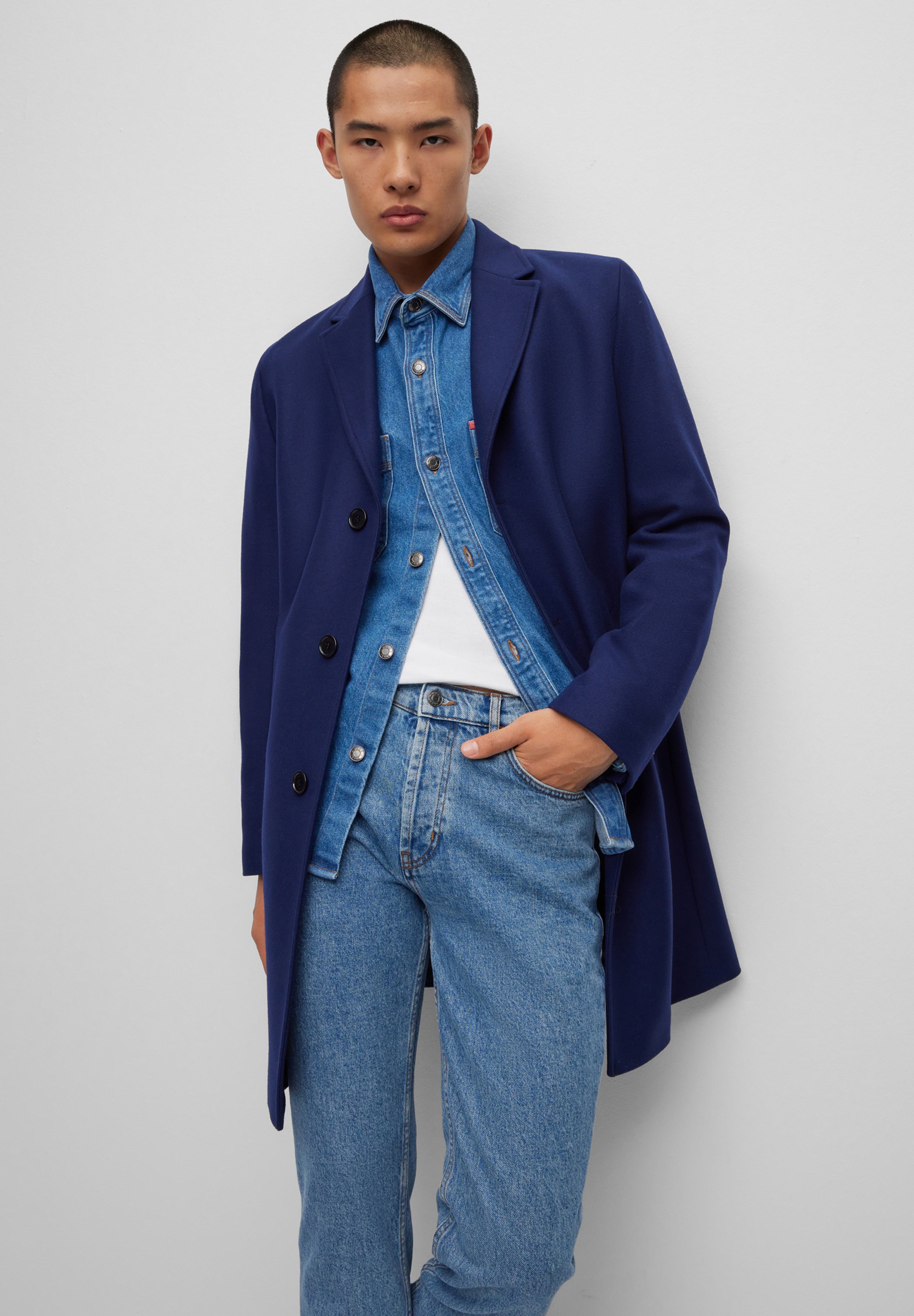 Hemd mantel blau Clearance